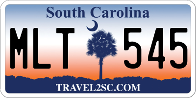SC license plate MLT545
