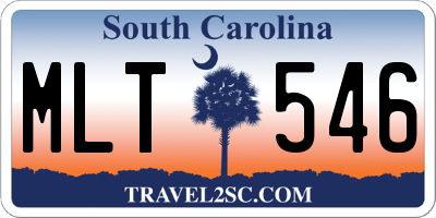 SC license plate MLT546