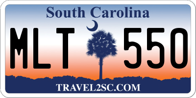 SC license plate MLT550