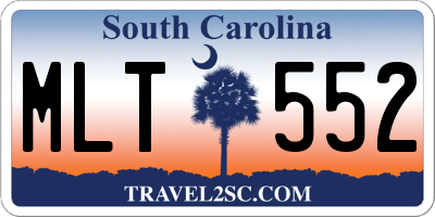 SC license plate MLT552