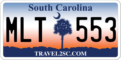 SC license plate MLT553