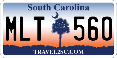 SC license plate MLT560