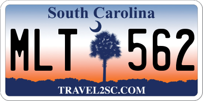 SC license plate MLT562