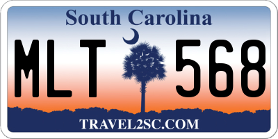 SC license plate MLT568
