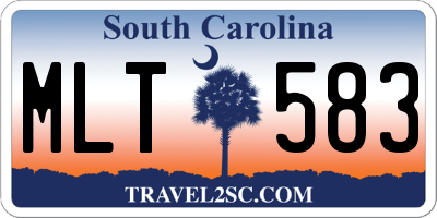 SC license plate MLT583