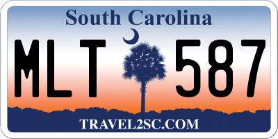 SC license plate MLT587