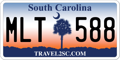SC license plate MLT588