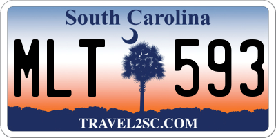 SC license plate MLT593