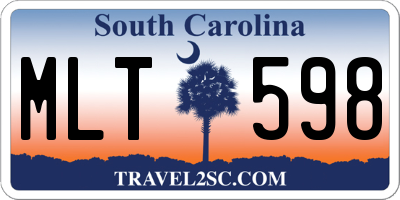 SC license plate MLT598