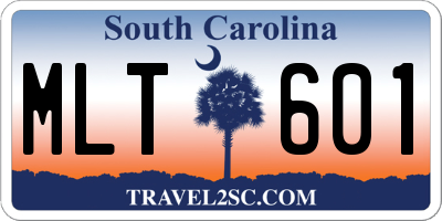 SC license plate MLT601