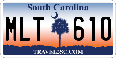 SC license plate MLT610