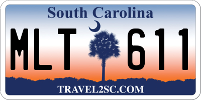 SC license plate MLT611