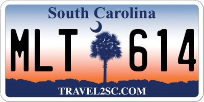 SC license plate MLT614