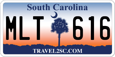 SC license plate MLT616