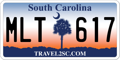 SC license plate MLT617