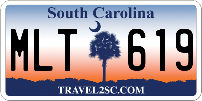 SC license plate MLT619