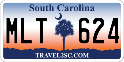 SC license plate MLT624