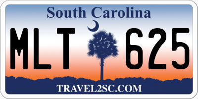 SC license plate MLT625