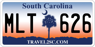 SC license plate MLT626