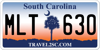 SC license plate MLT630