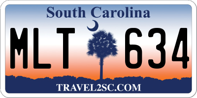 SC license plate MLT634