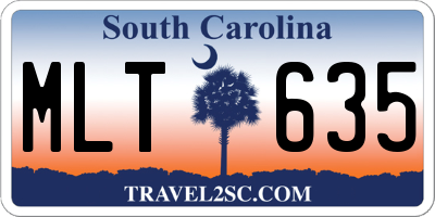 SC license plate MLT635