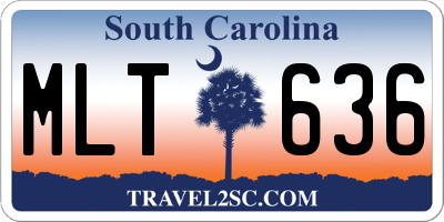 SC license plate MLT636