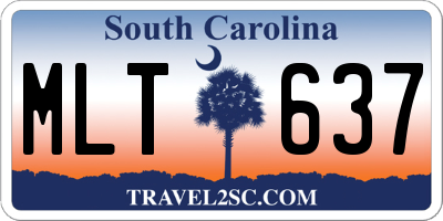 SC license plate MLT637