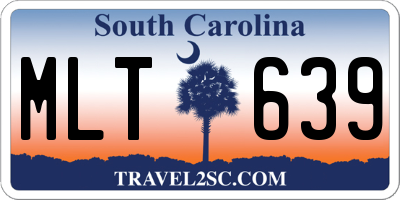 SC license plate MLT639