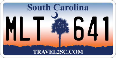 SC license plate MLT641