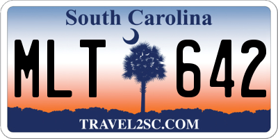 SC license plate MLT642