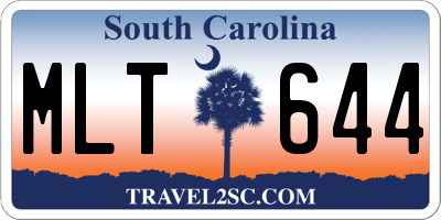 SC license plate MLT644