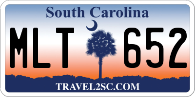 SC license plate MLT652
