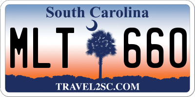 SC license plate MLT660