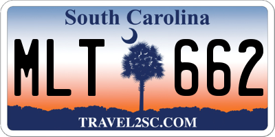 SC license plate MLT662