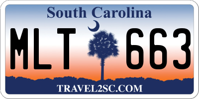 SC license plate MLT663
