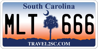 SC license plate MLT666