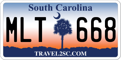 SC license plate MLT668