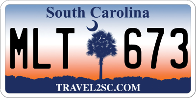 SC license plate MLT673