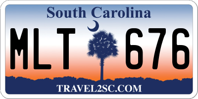 SC license plate MLT676