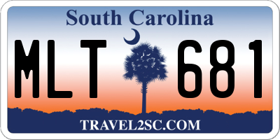 SC license plate MLT681