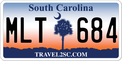 SC license plate MLT684