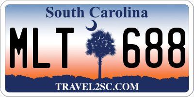 SC license plate MLT688
