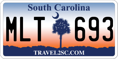 SC license plate MLT693