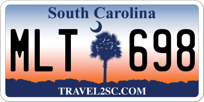 SC license plate MLT698