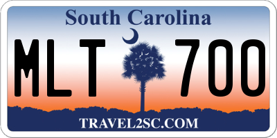 SC license plate MLT700