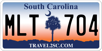 SC license plate MLT704