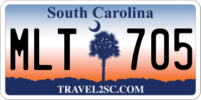 SC license plate MLT705