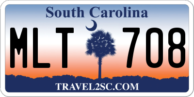 SC license plate MLT708
