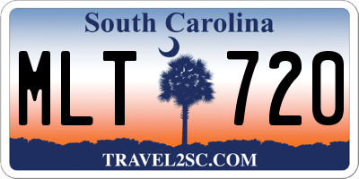 SC license plate MLT720